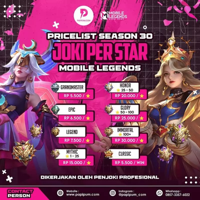 Papipum: Website Joki Rank Mobile Legends Nomor #1 di Indonesia